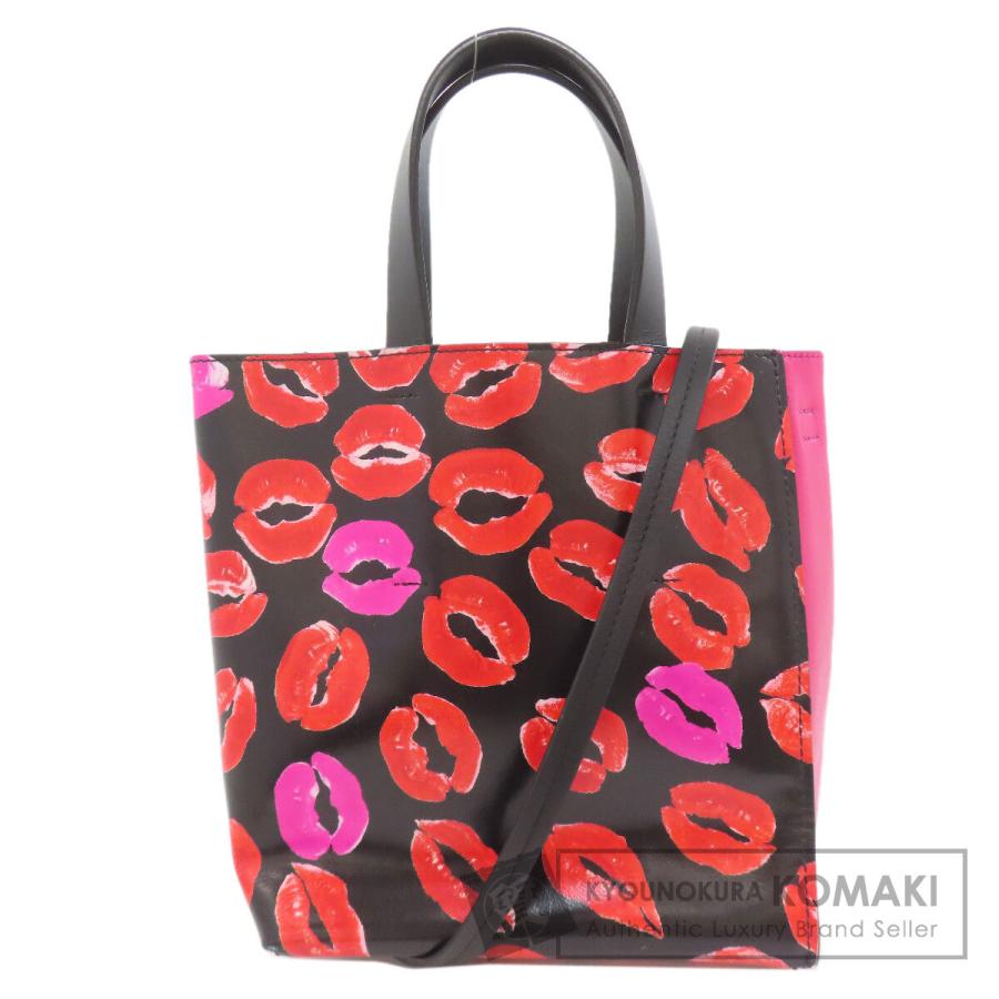 MARNI（マルニ） ミュゼオ リップ柄 2WAY ハンドバッグ レザー 