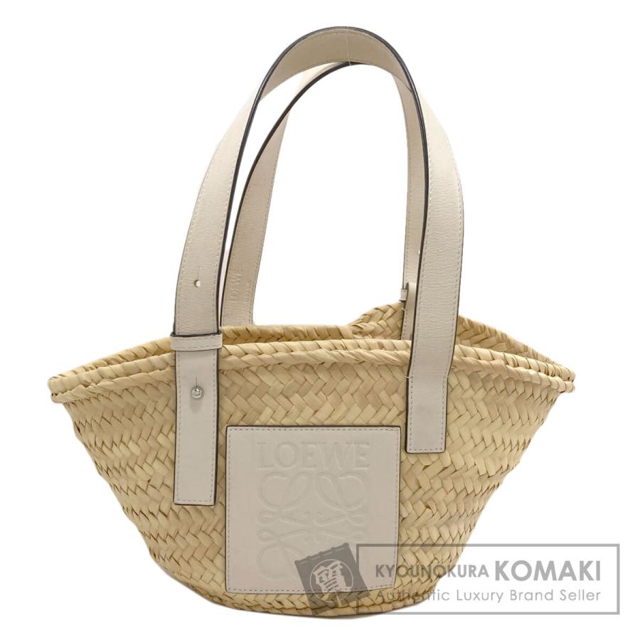 本物 未使用 ■ロエベ■ バケット バッグ スモール トートバッグ ハンドバッグ LOEWE（ロエベ） バスケットバッグ スモール トートバッグ ラフィア