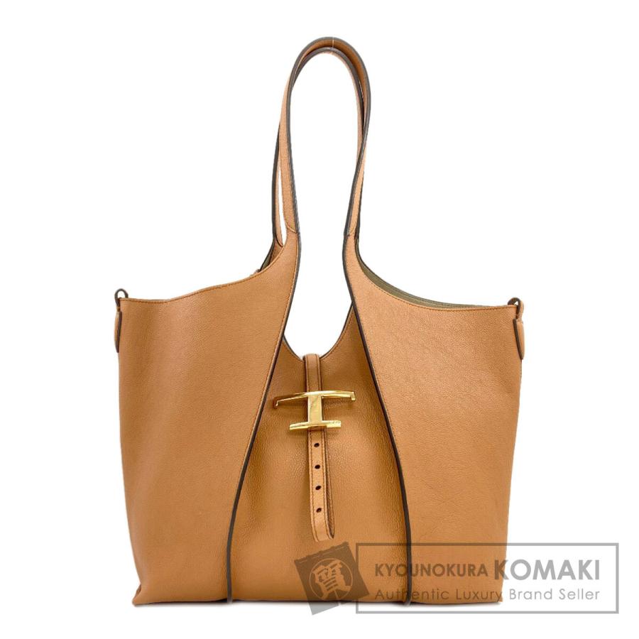 トッズ　TOD'S Tタイムレス レザー ショッピングバッグ ミディアム　美品 TODS トッズ Tタイムレス ショッピングバッグ ミディアム トートバッグ