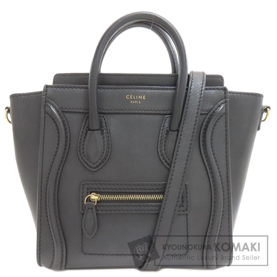 CELINE（セリーヌ） ラゲージナノ 2WAY ハンドバッグ カーフ 