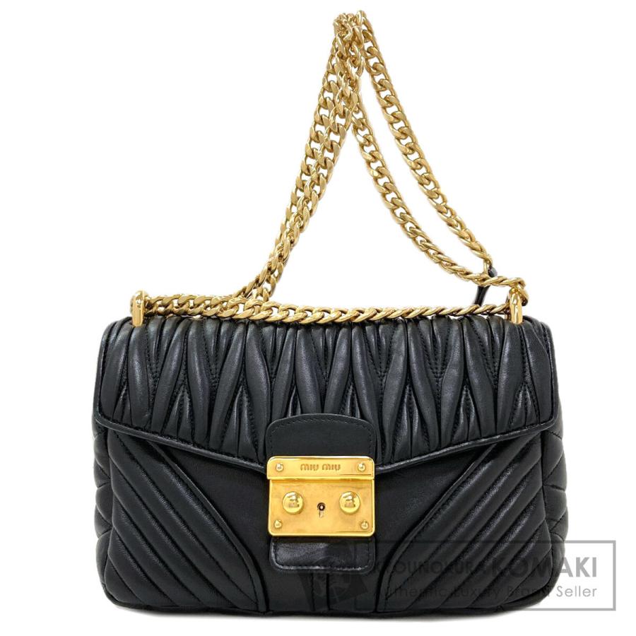 Miu Miu ヴィンテージ　ショルダーバッグ(付属の袋付き) miu miu（ミュウミュウ） バイカー ショルダーバッグ カーフ