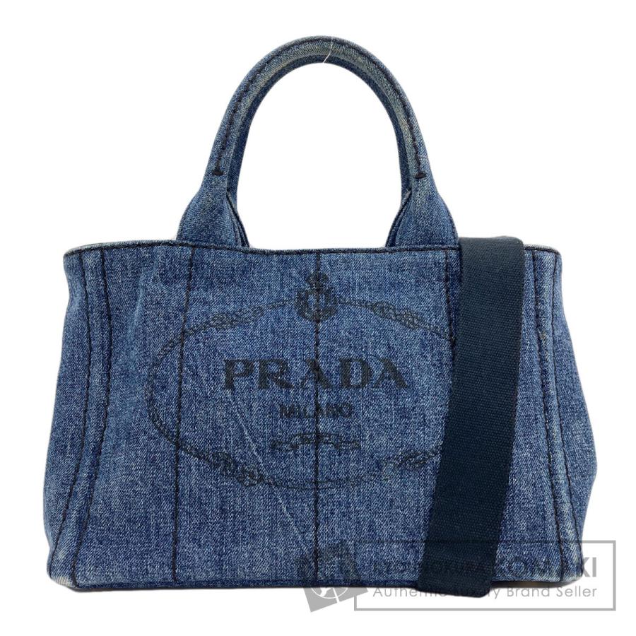 PRADA（プラダ） カナパミニ 2WAY ハンドバッグ デニム レディース
