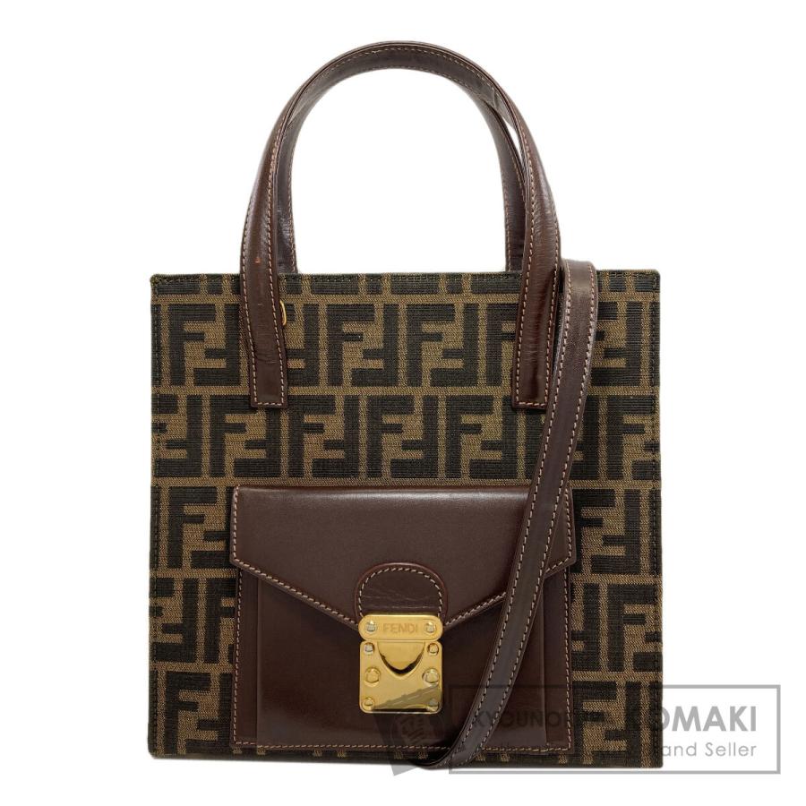FENDI（フェンディ） ズッカ柄 2WAY ハンドバッグ キャンバス 