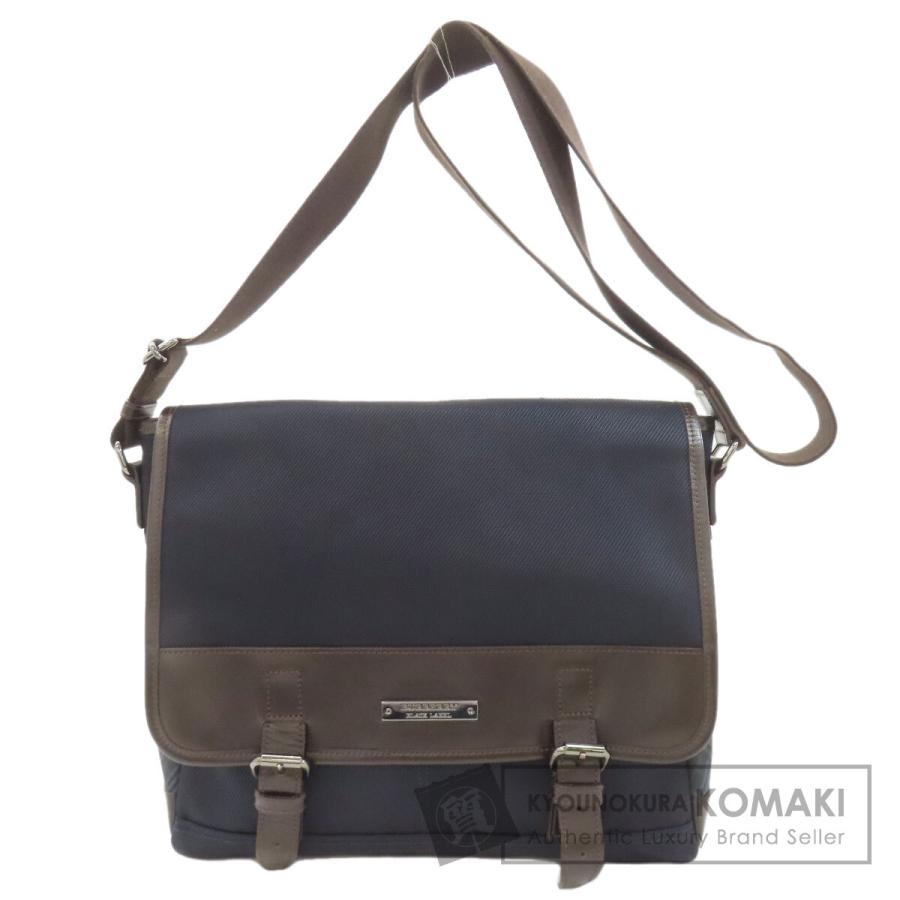 【美品】BURBERRY BLACK LABEL ショルダーバッグ キャンバス BURBERRY（バーバリー） ブラックレーベル ショルダーバッグ ナイロン