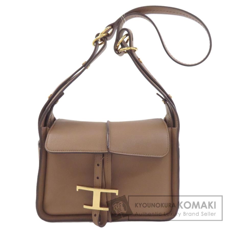 TODS トッズ Tタイムレス フラップ ショルダーバッグ カーフ