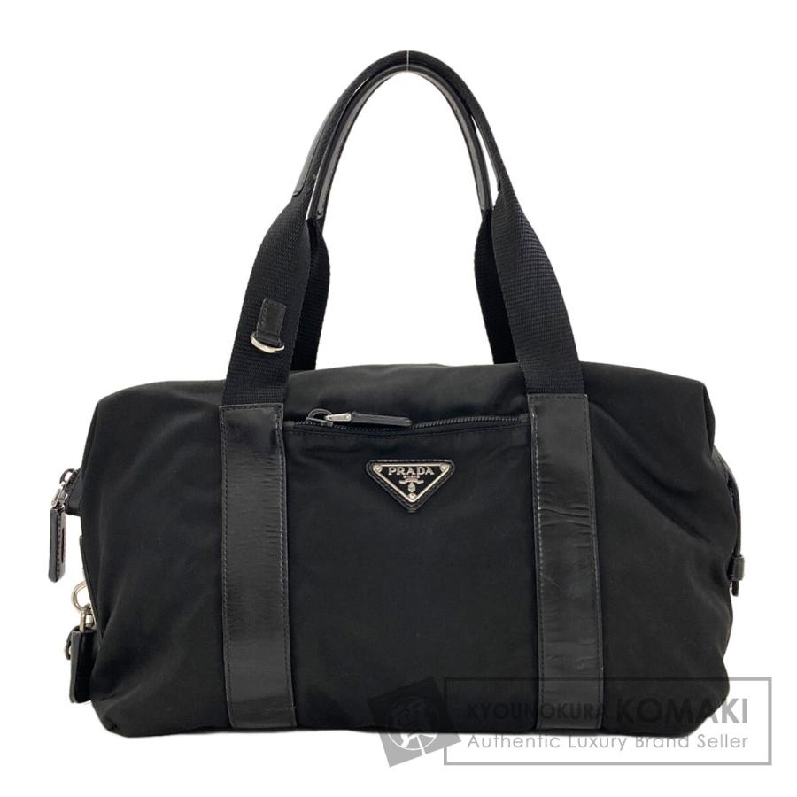 付属品あり！PRADA プラダ ロゴ金具 トートバッグ ナイロン素材 ブラック PRADA（プラダ） ロゴ金具 トートバッグ ナイロン素材 レディース 中古