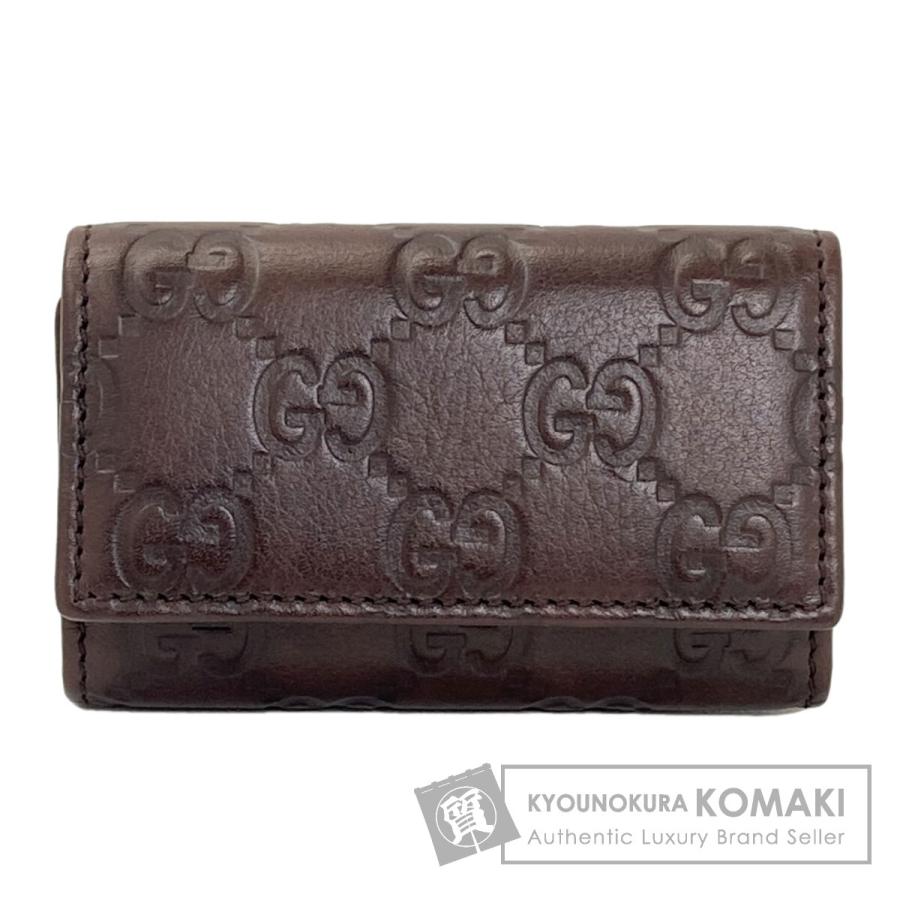GUCCI（グッチ） 138093 GGシグネチャー シマ キーケース レザー