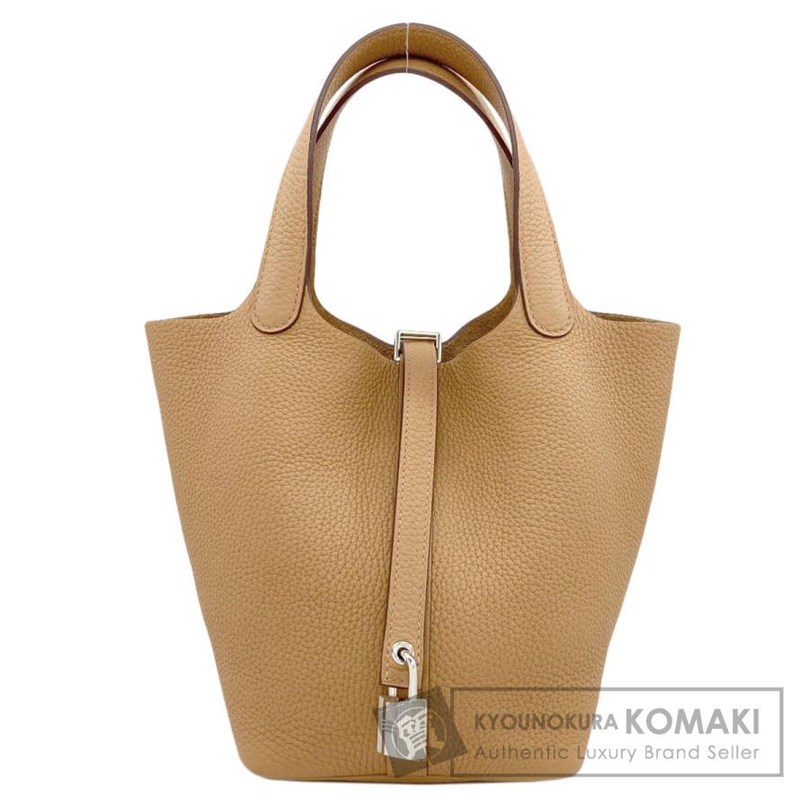 HERMES エルメス ピコタンロック PM ハンドバッグ ABランク 中古 HERMES（エルメス） ピコタンロックPM ビスキュイ シルバー金具