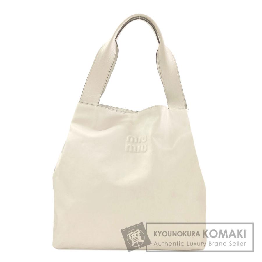 miu miu（ミュウミュウ） ロゴ トートバッグ カーフ レディース 中古 