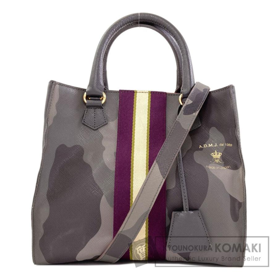 人気即完売品☆A.D.M.J. ハンドバッグ カモフラ 迷彩 レザー A.D.M.J（エーディーエムジェイ） ADMJ カモフラージュ柄 2WAY