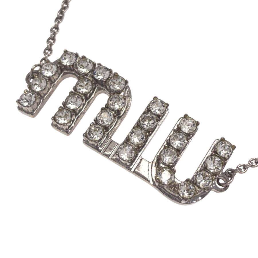miu miu（ミュウミュウ） ラインストーン ブレスレット 金属製