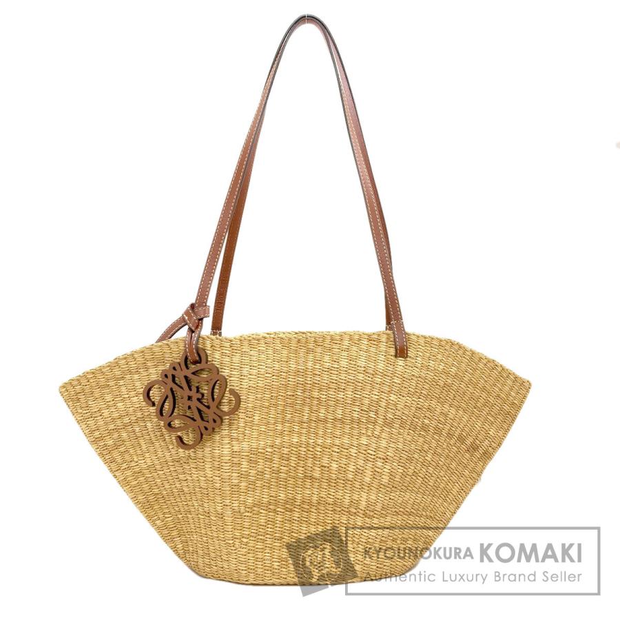 LOEWE（ロエベ） シェル バスケットバッグ トートバッグ ストロー 
