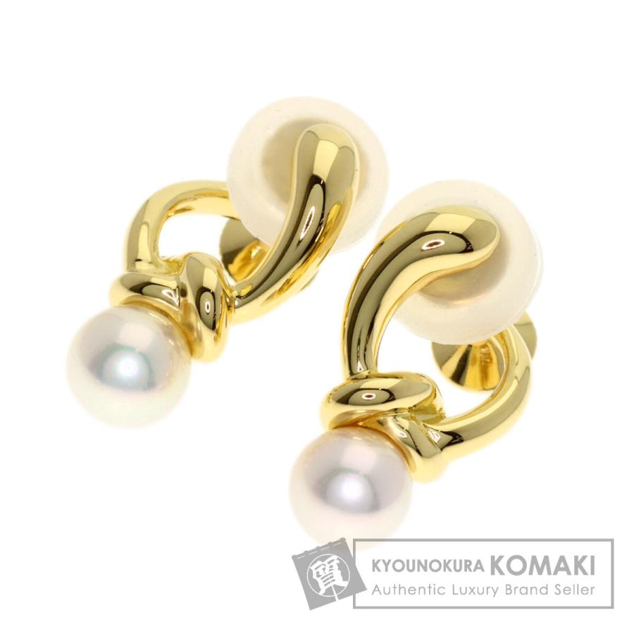 MIKIMOTO ミキモト ピアス 18金 K18イエローゴールド パール 