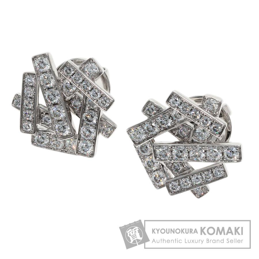 グラフ GRAFF スレッド ダイヤモンド ピアス K18ホワイトゴールド