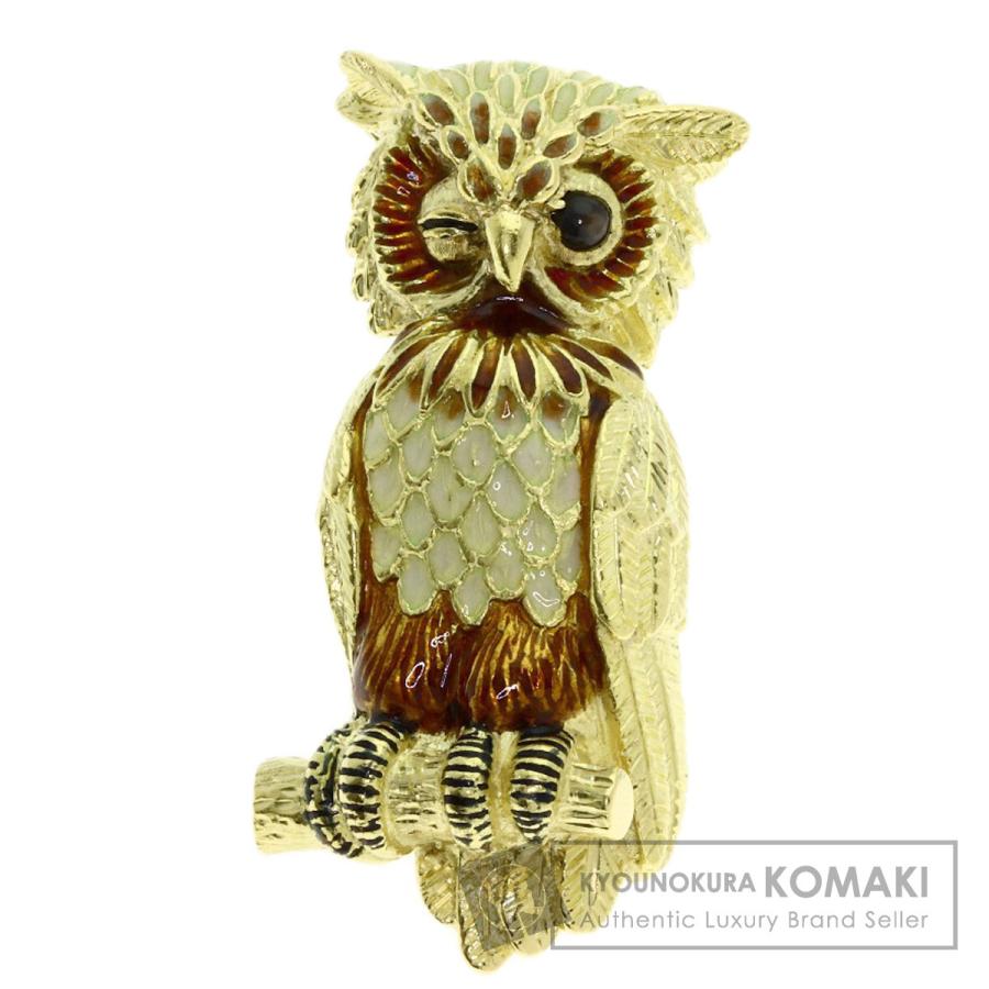 TIFFANY&Co.（ティファニー） フクロウモチーフ キャッツアイ ブローチ