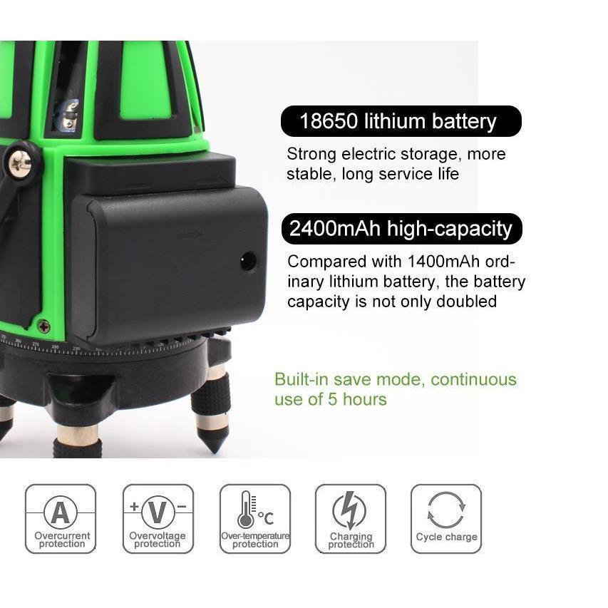 5ライン6点 グリーンレーザー墨出し器/墨出器/水平器/水準器/墨出し機