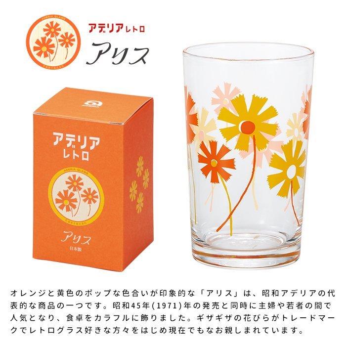 ADERIA アデリア レトロ 中コップ8 昭和レトロ グラス コップ
