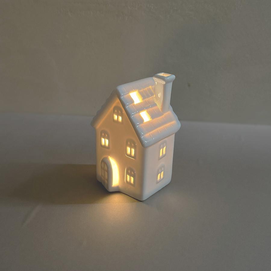 ポーセリン チムニーハウス LEDキャンドルハウス カメヤマ クリスマス