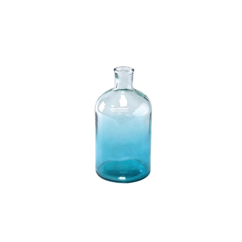花瓶 おしゃれ ガラス 花器 フラワーベース  リサイクルガラスフラワーベース DOCE スカイブルー｜kyouto-bluelapin｜02