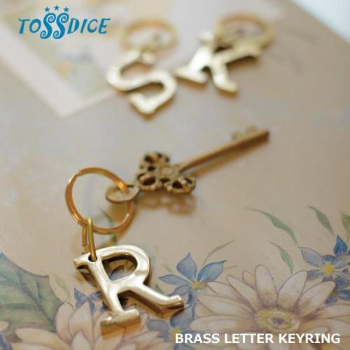 真鍮イニシャルキーリング ブラス キーホルダー BRASS LETTER 真鍮イニシャルキーリング ブラス キーホルダー BRASS LETTER