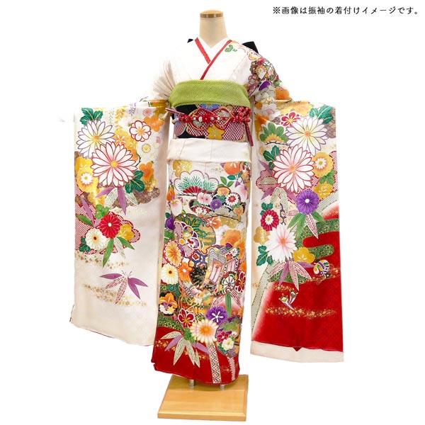 セール】仕立て付き 正絹 振袖 フルセット32点 f-005 薄桃色 うす 