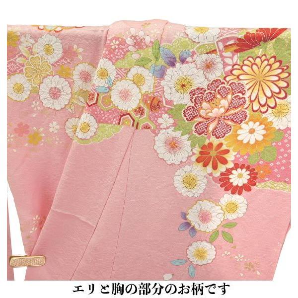 仕立て付き 正絹 振袖 フルセット32点 辻が花絞り f-019 ピンク色 成人