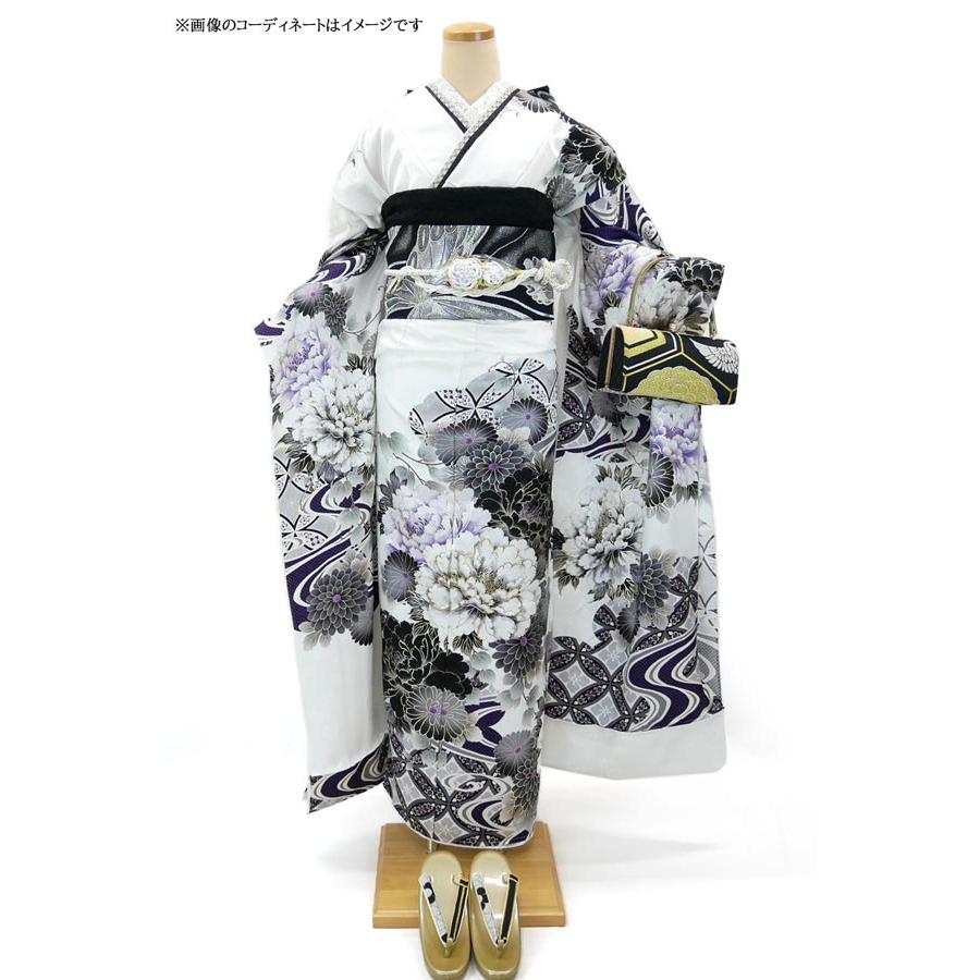 セール】 仕立付き 正絹振袖 フルセット32点 白色 くすみ色 花柄 セール】 仕立付き 正絹振袖 フルセット32点 白色 くすみ色 花柄