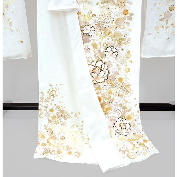 セール】仕立付き 正絹振袖 フルセット32点 金彩 ホワイト 桜 f セール】仕立付き 正絹振袖 フルセット32点 金彩 ホワイト 桜 f