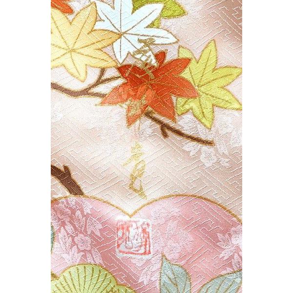 藤井寛 落款入 振袖 未仕立て品 仮絵羽 鶴 七宝繋ぎ 金駒 金彩 紋意匠 正絹 藤井寛 落款入 振袖 未仕立て品 仮絵羽 鶴 七宝繋ぎ 金駒 金彩 紋意匠