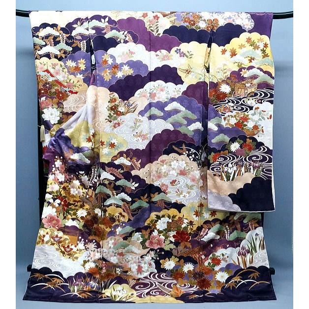 特選品 藤井 寛 手描友禅振袖 f-968 赤色 古典柄振袖 : 京都 特選品 藤井 寛 手描友禅振袖 f-968 赤色 古典柄振袖 : 京都