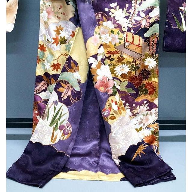 特選品 藤井 寛 手描友禅振袖 f-968 赤色 古典柄振袖 : 京都 特選品 藤井 寛 手描友禅振袖 f-968 赤色 古典柄振袖 : 京都