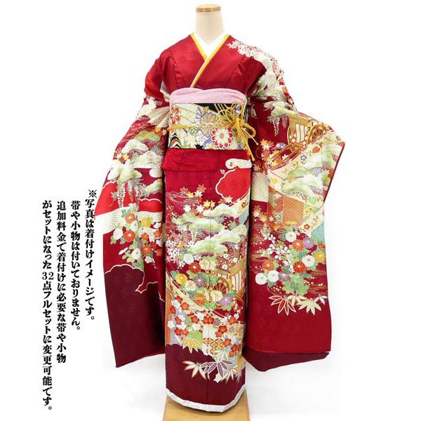 決算セール 吉澤友禅 新品正絹振袖 手縫い仕立付き 吾妻徳穂 赤 決算セール 吉澤友禅 新品正絹振袖 手縫い仕立付き 吾妻徳穂 赤