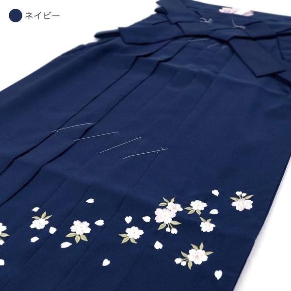 お取り寄せ品】桜刺繍入り 袴 f-999 はかま S M L LL エンジ ネイビー 