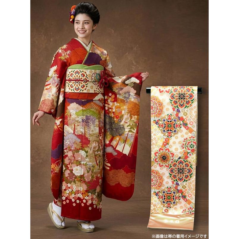 仕立代込み 西陣織 唐織 袋帯 華紋柄 高級帯匠 ふくい fo-754 振袖