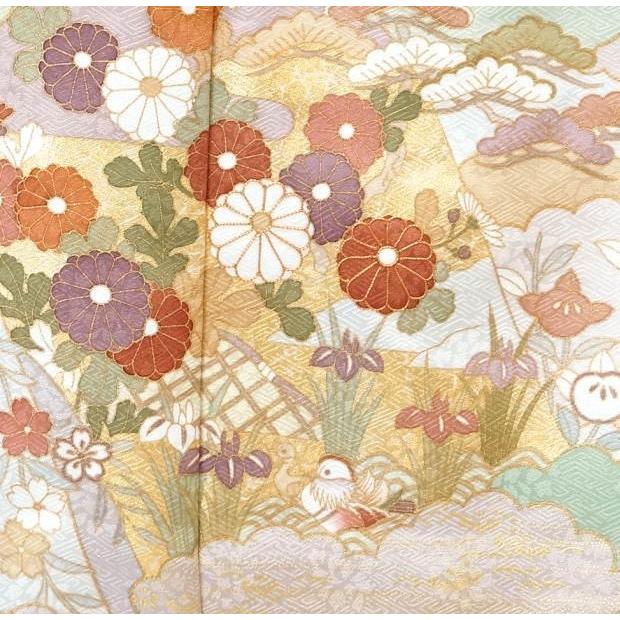 藤井寛 正絹 手描友禅 色留袖 ito-107 結婚式 フォーマル 礼装 藤井寛 正絹 手描友禅 色留袖 ito-107 結婚式 フォーマル 礼装