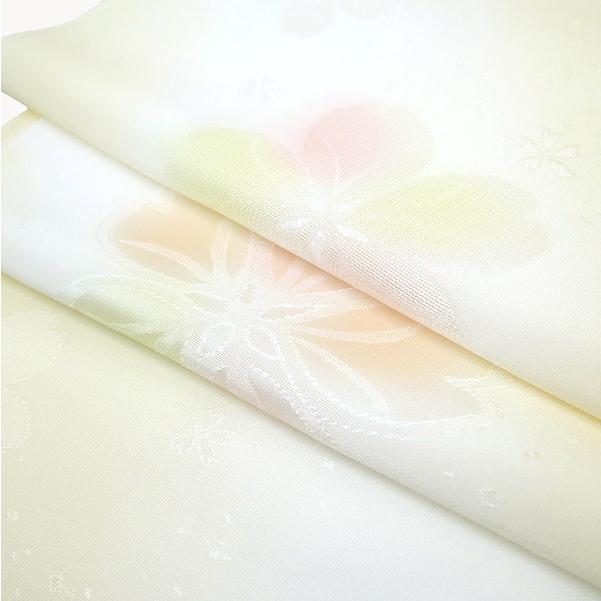 ゆりのはな　未使用品　振袖用　長襦袢　紋ちりめん　ほていや扱い　正絹　E404 振袖用 正絹 長襦袢 丹後ちりめん 反物 日本製 j-011 ピンク パープル