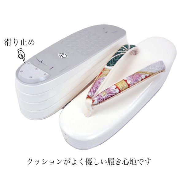 フリーサイズ 厚底 草履バッグセット 西陣織 zb-007 日本製 金