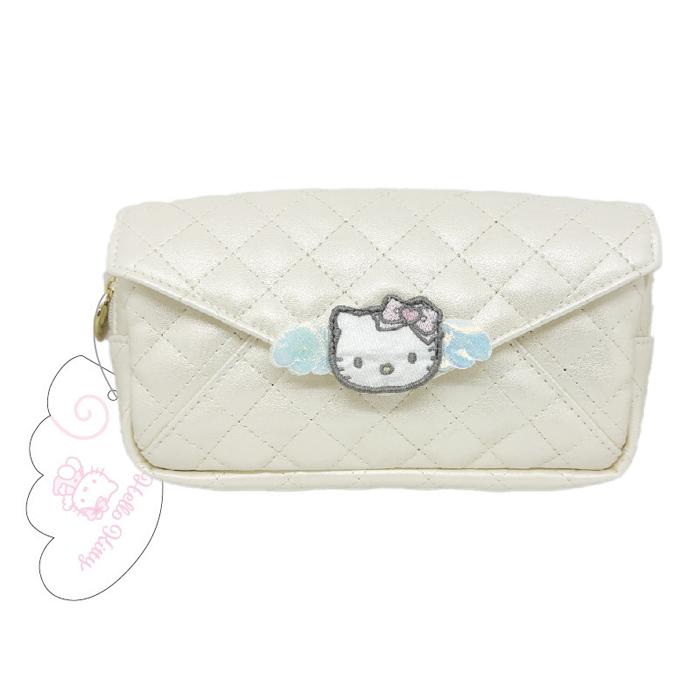 sanrio ハローキティ エンジェル キルティング ラブレターポーチ