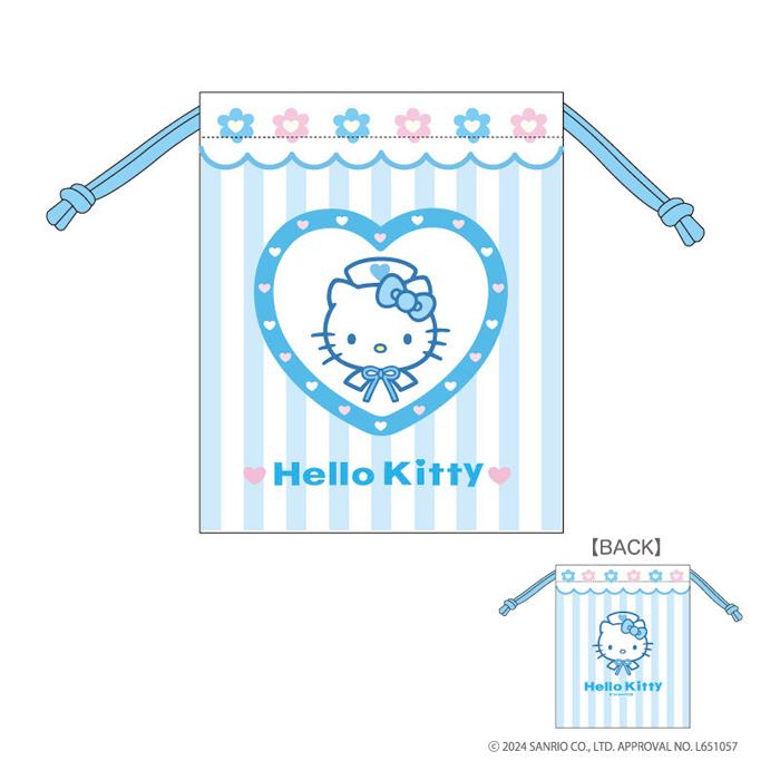 希少　ハローキティ　ナースキティ　２段引出し　収納BOX 1999年　ブルー sanrio ハローキティ 90s 巾着 単品販売 ナース ハイビスカス