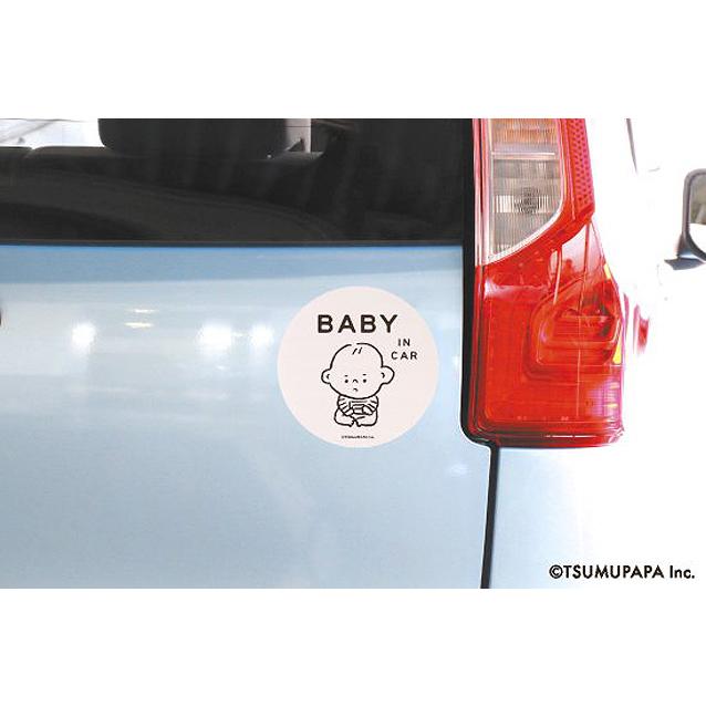 つむぱぱ TSUMUPAPA カーステッカー おしゃれ かわいい BABY IN CAR 赤ちゃん 車 ピンク 子供 赤ちゃんが乗っています 運転 男の子 女の子 日本製｜kyouwa-print｜02