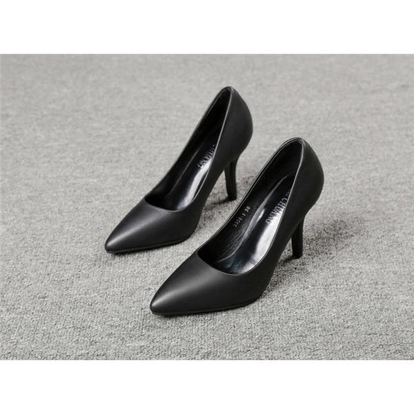 美品【PAMEO POSE】厚底ハイヒールヒール リボン 本革 38 黒 楽天市場】パンプス 黒 厚底 ハイヒール 9.5cmヒール ストラップ