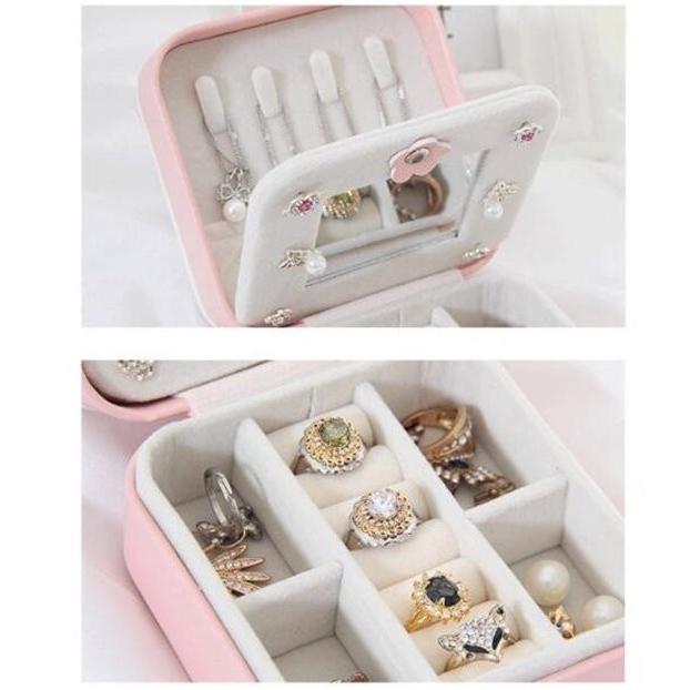 半額セール ジュエリーボックス アクセサリー 収納 雑貨 小物入れ 便利 プレゼント おしゃれ ネックレス ピアス 指輪 大容量 携帯 宝石箱 持ち運び 鏡付き 03jul19ssh02 協和屋 通販 Yahoo ショッピング