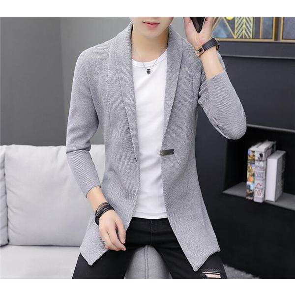 ニットコート ジャケット メンズ ニットウェア テーラード ロング アウター スプリングコート ビジネスコート ブルゾン ジャンパー 春秋 おしゃれ おトク