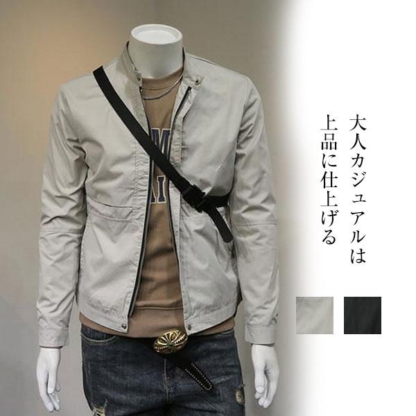 ジャケット メンズ ビジネス ライトアウター 立ち襟 ブルゾン フォーマル コート シンプル 上品 高級感 ジャンパー 着痩せ 通勤 春秋 おしゃれ 新作入荷
