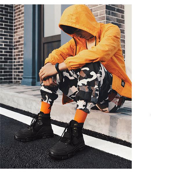 値下げ ショートブーツ ワークブーツ メンズ マウンテンブーツ 厚底 モックトゥブーツ 雑誌で紹介された レースアップ エンジニア ミリタリー マジックテープ 安い