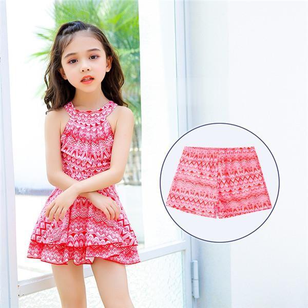 子供服 水着 キッズ ワンピース女の子 ズボン 水着 2点セット スイミング 海水パンツ スイムウェア キッズ プリント水泳用品 ファスナー 13jul19byy13 協和屋 通販 Yahoo ショッピング