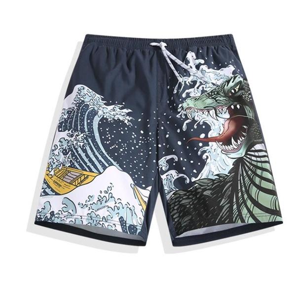 水着 メンズ サーフパンツ 海パン おしゃれ ショートパンツ ハーフパンツ 半パン トランクス 無地 龍 ドラゴン 花柄 アロハ 大きいサイズ 19may03nstk08 協和屋 通販 Yahoo ショッピング