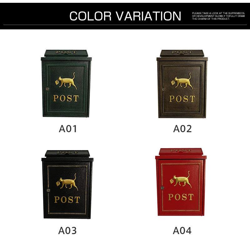 日本産 郵便ポスト 壁付け ポスト 木目調 北欧 ダイヤル式 サビにくい