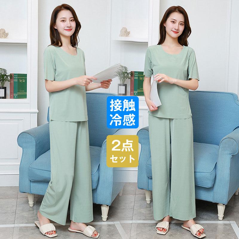 パジャマ 2点セット 上下セット 接触冷感 レディース 夏 ルームウェア 女性 可愛い 部屋着 寝巻き お姫さま 安い 可愛い 動きやすい 28may22vlgsytt04 協和屋 通販 Yahoo ショッピング