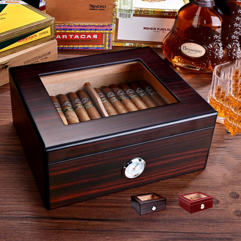 葉巻収納ボックス ガラストップ 父の日 ヒュミドール シガー 葉巻  